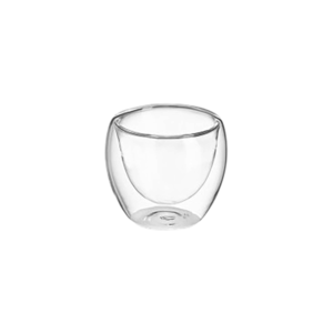 01007190004- Xícara de vidro Parede Dupla 80 ml
