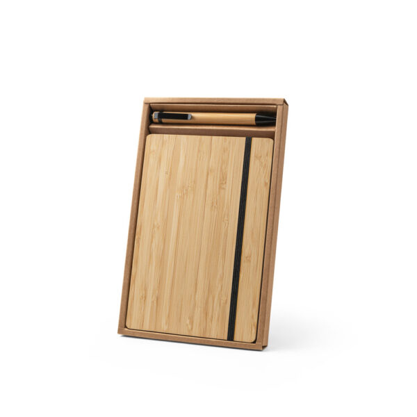 Conjunto de caderno A5 em bambu e caneta - Image 3