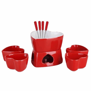 Conjunto Para Fondue Coração