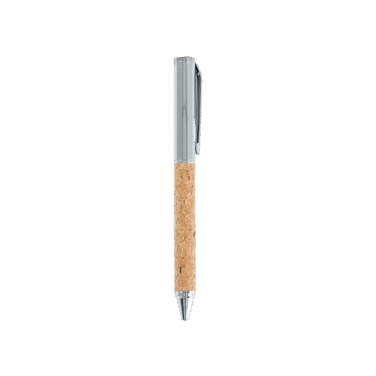 Caneta de metal e cortiça