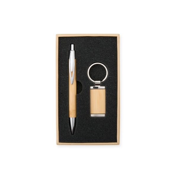 Kit Caneta e Chaveiro Bambu - Image 2