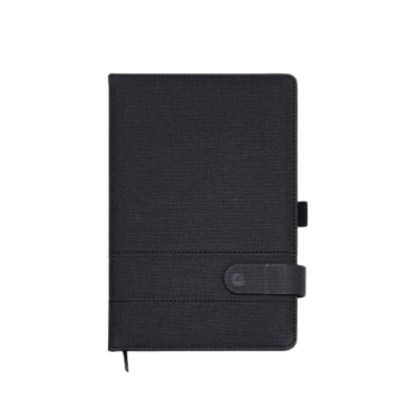 Caderno em Linho com Porta Caneta