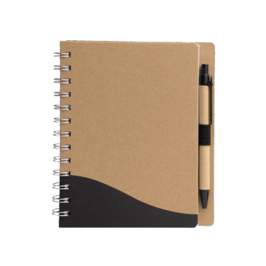 Caderno ecológico com caneta
