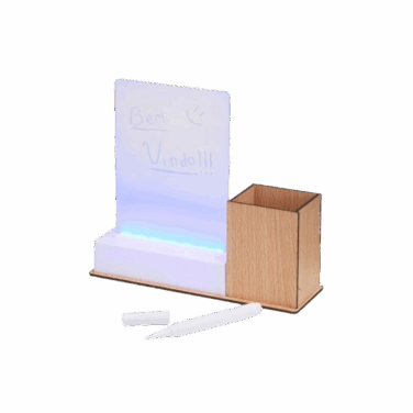 Quadro de Mensagens LED com Porta-caneta