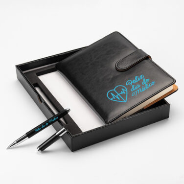 Kit executivo caderno e caneta