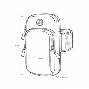010210601- Braçadeira Esportiva em Neoprene tam