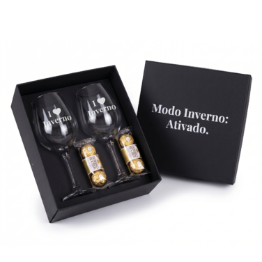 Kit taças de vinho e chocolate