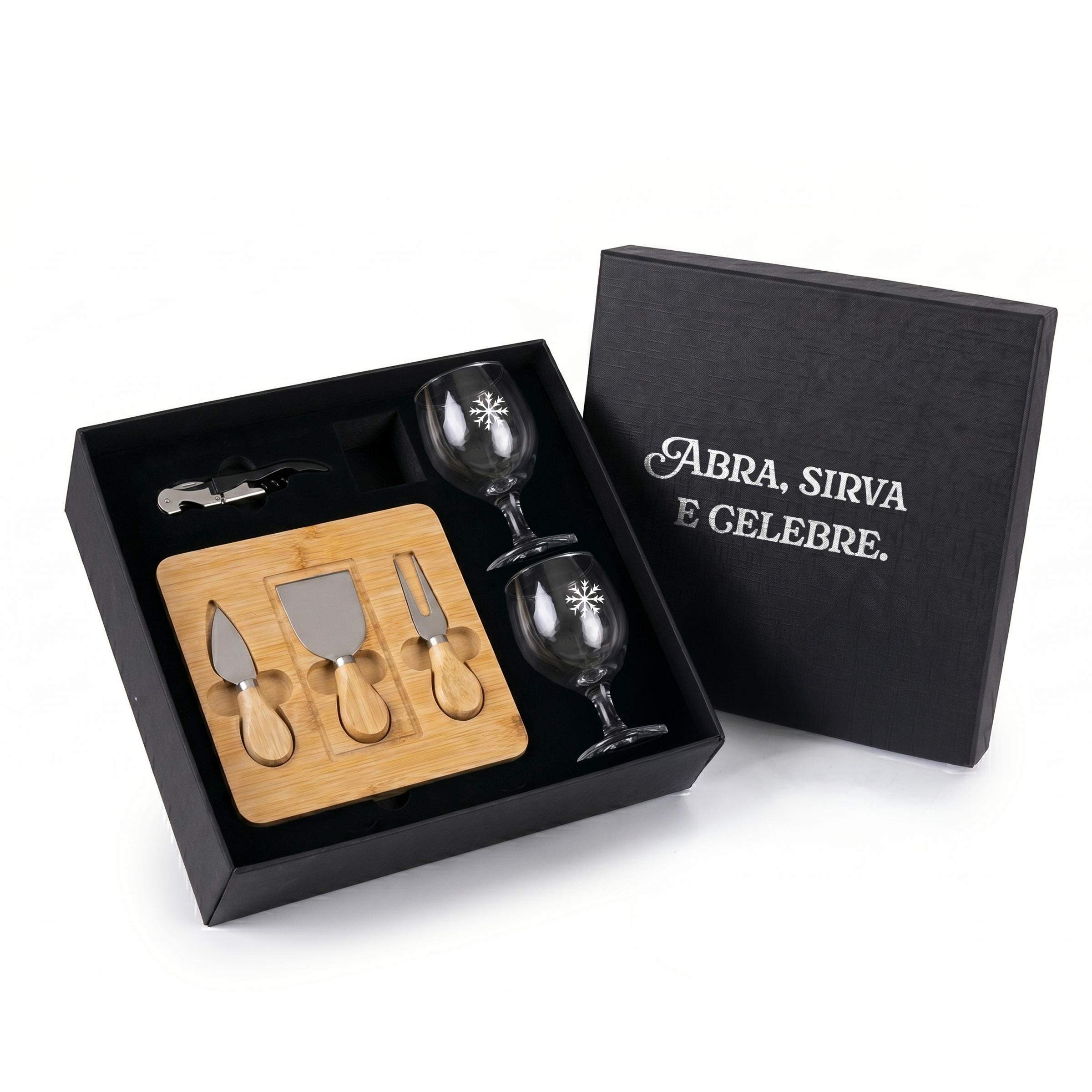 Kit taças de vinho e queijo
