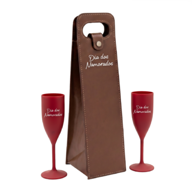 Kit Porta Vinho e taças de acrilico