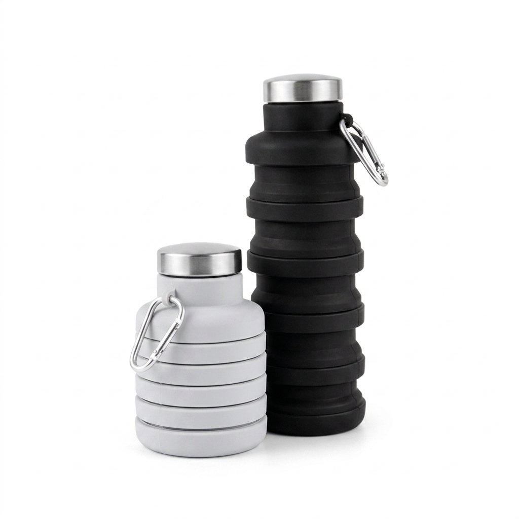 Garrafa Retrátil Silicone 500 ml